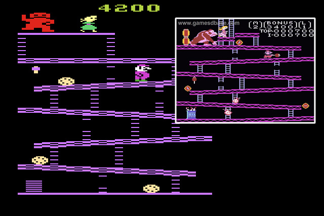 DonkeyKongatari Donkey Kong Atari Colecovision